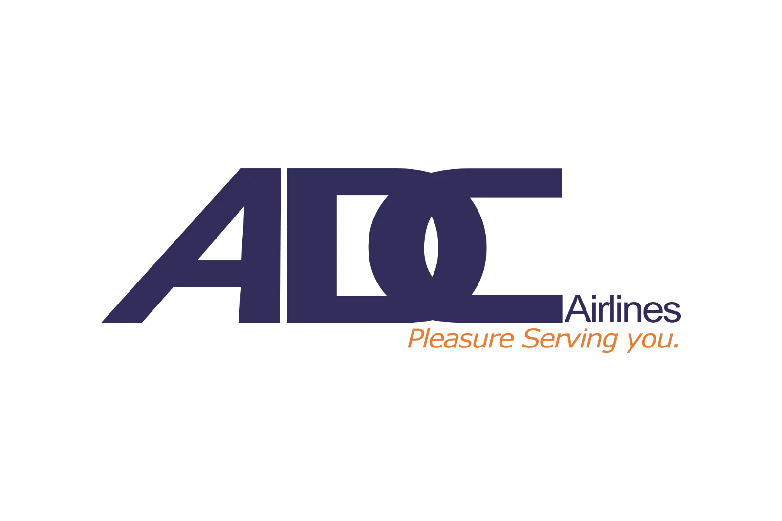 ADC Airlines Logo with Orange Tagline Free PNG