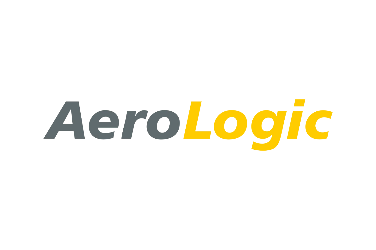 AeroLogic Gray and Yellow Wordmark – Free PNG