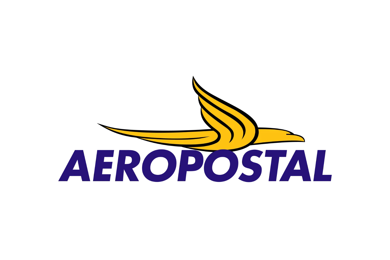 Aeropostal Airline Logo on Black Background Free PNG