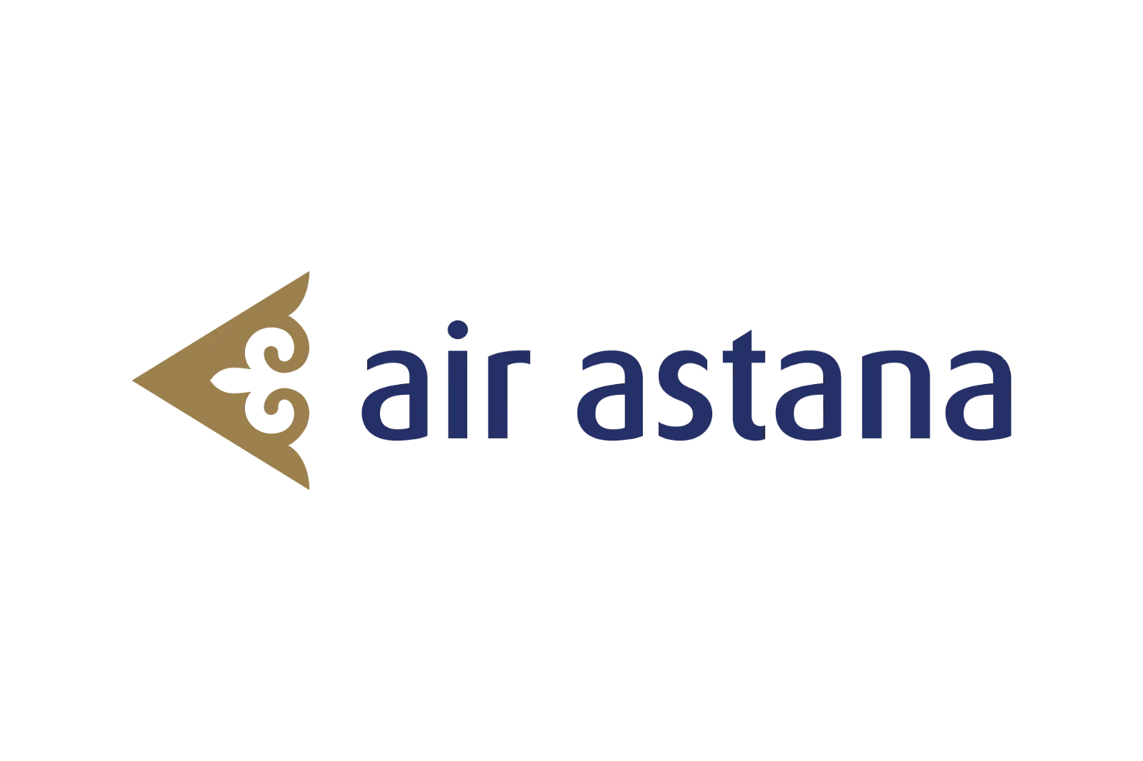 Air Astana Logo with Gold Emblem Free PNG