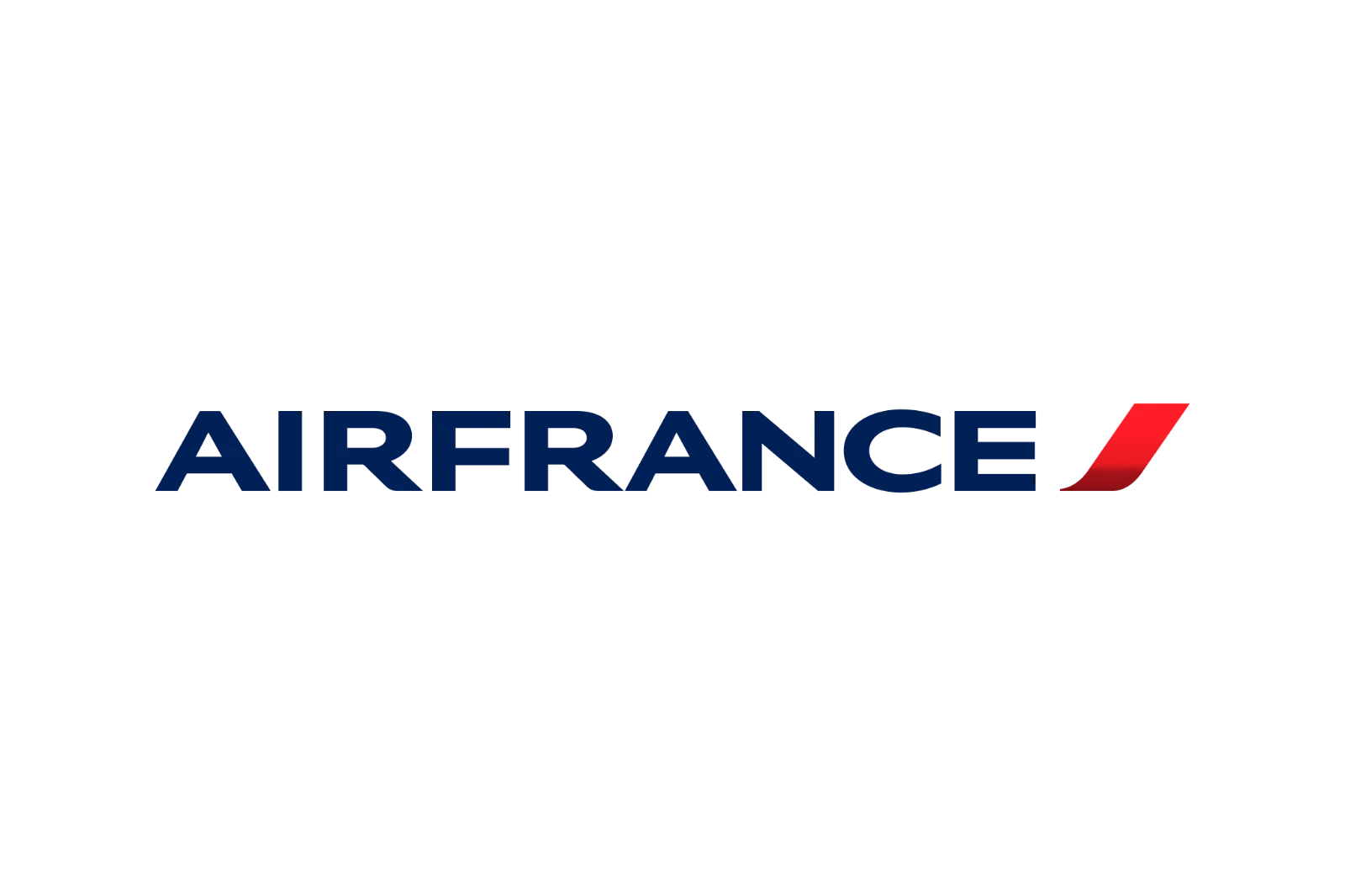 Air France Wordmark on Black Background Free PNG