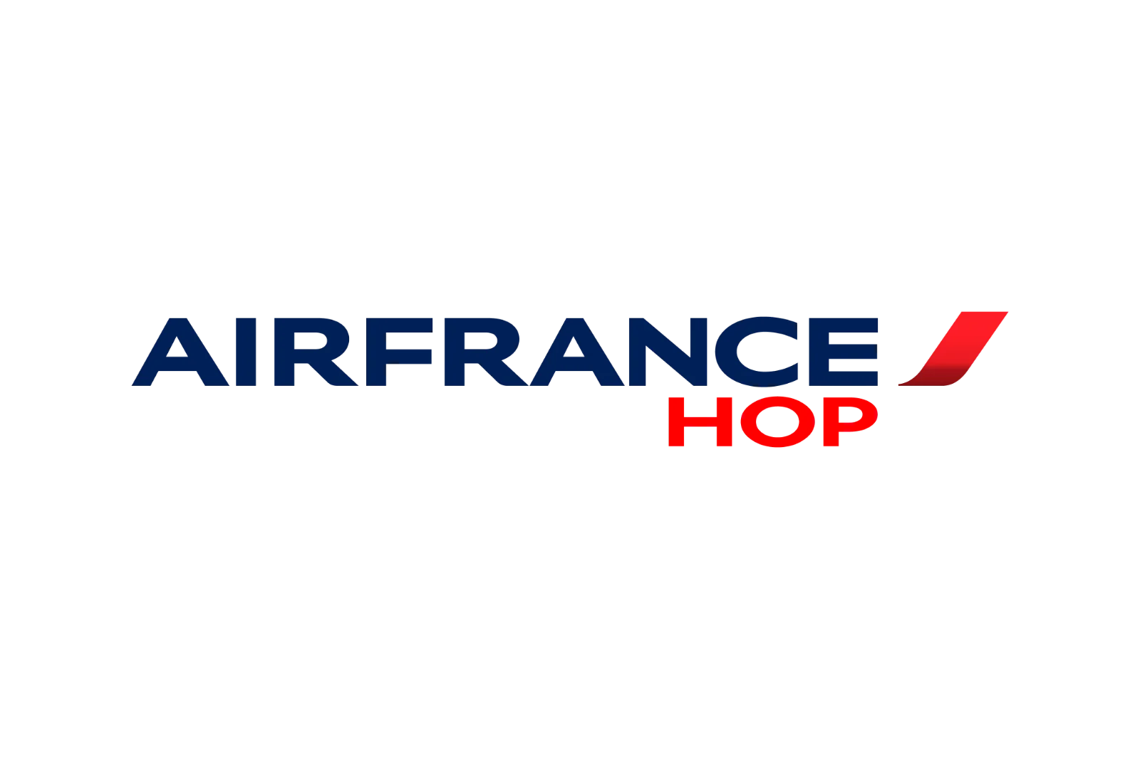 Air France HOP Wordmark on Black Background Free PNG
