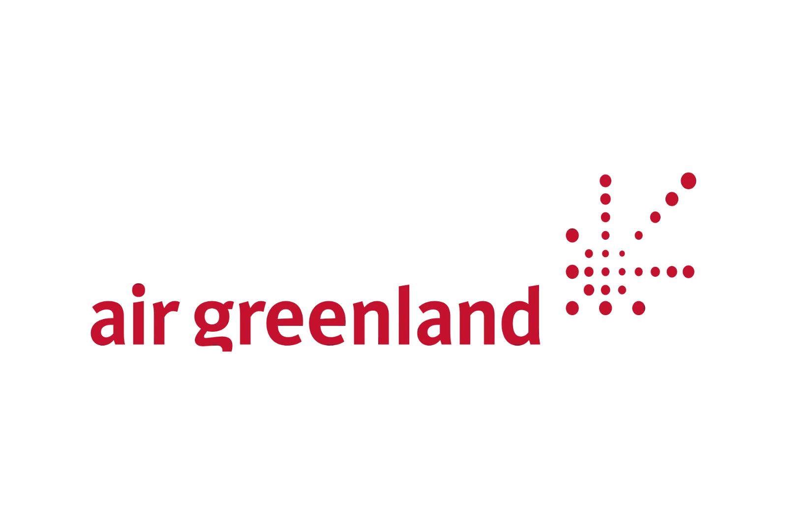 Air Greenland Red Logo on Black Background Free PNG