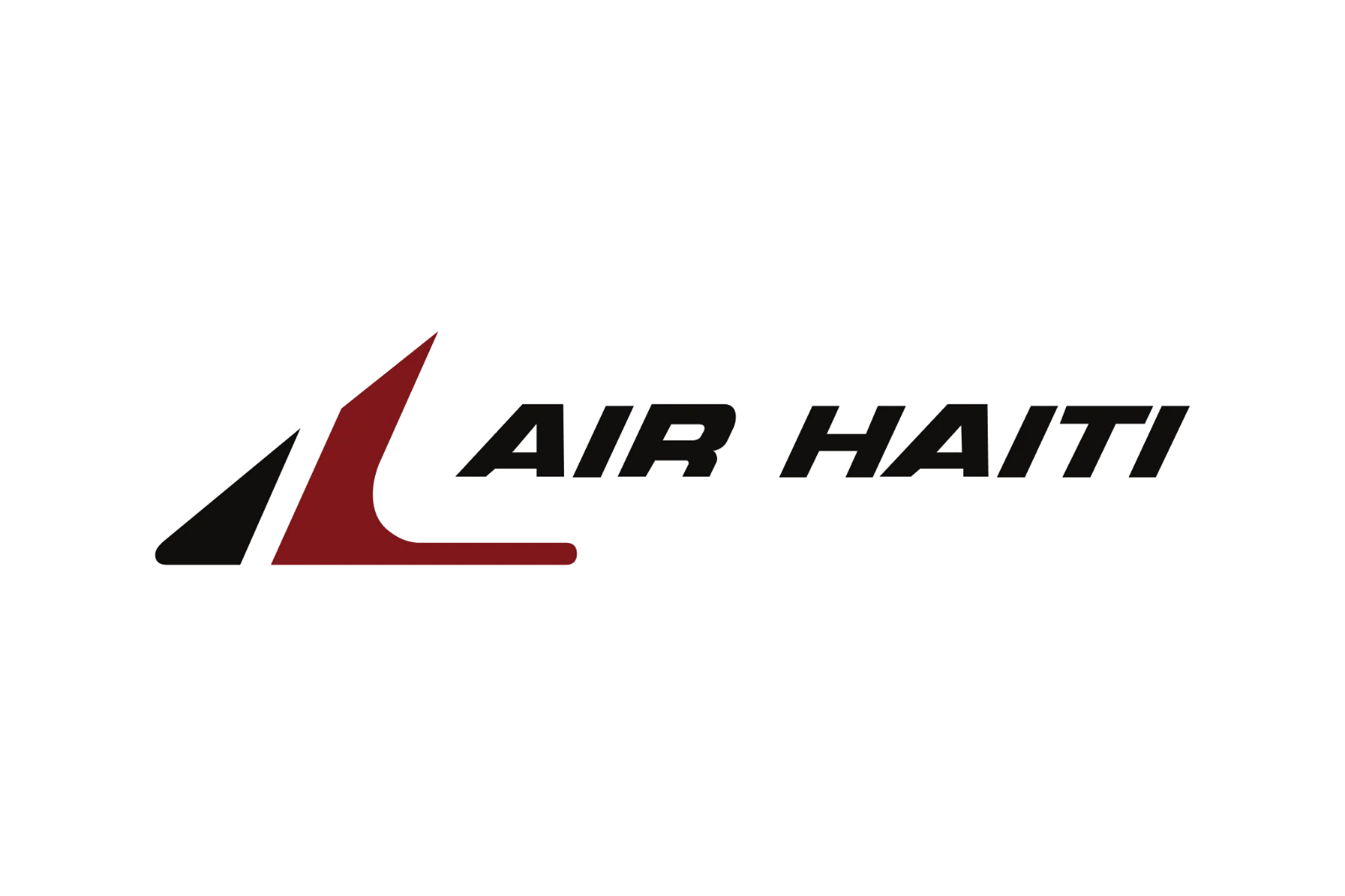 Air Haiti Red Emblem and Wordmark Free PNG