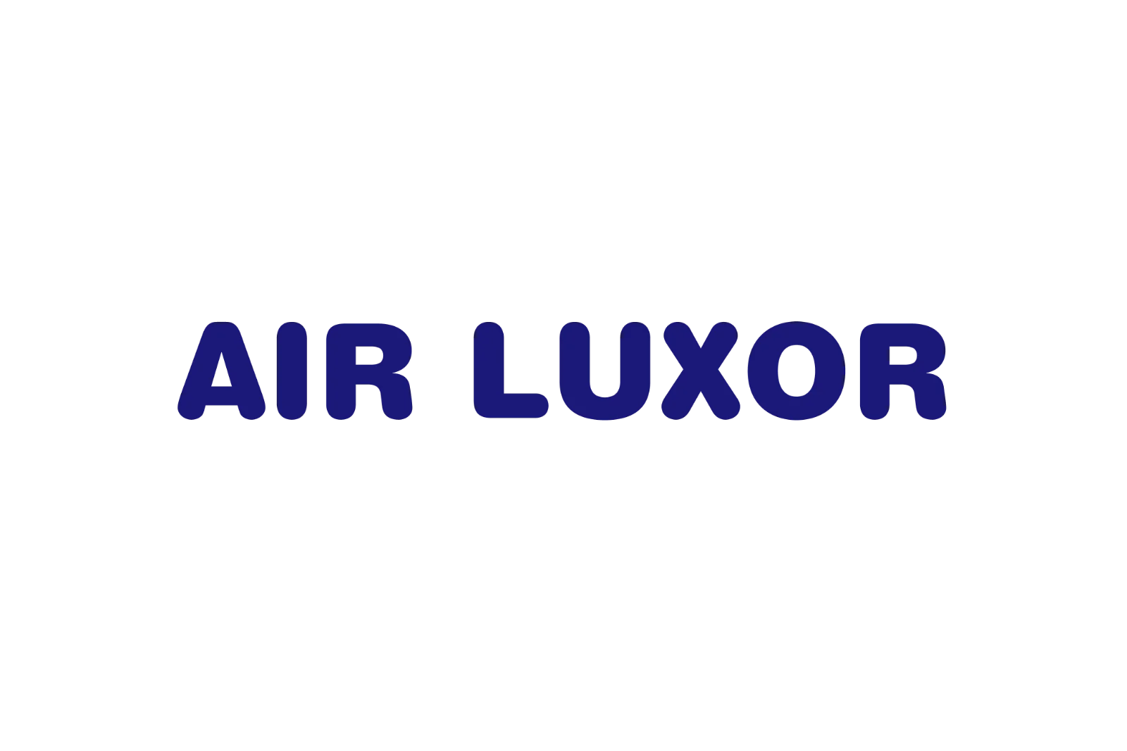 Air Luxor Blue Lettering Logo Free PNG