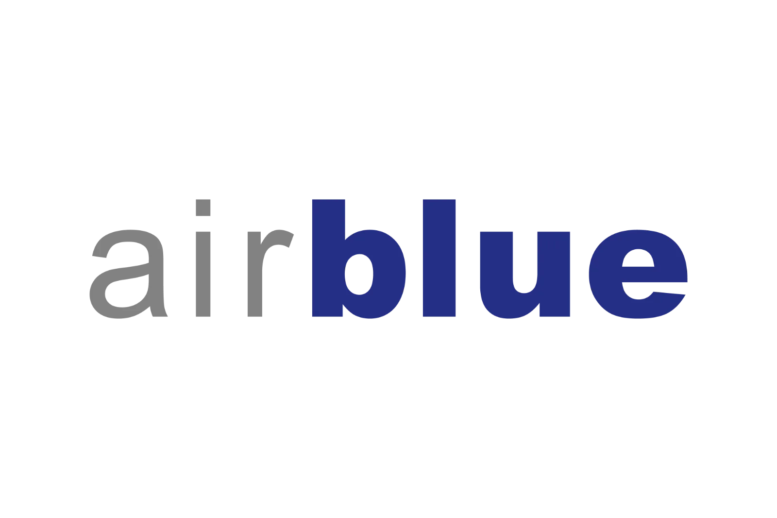 Gray and Blue Airblue Wordmark Free PNG