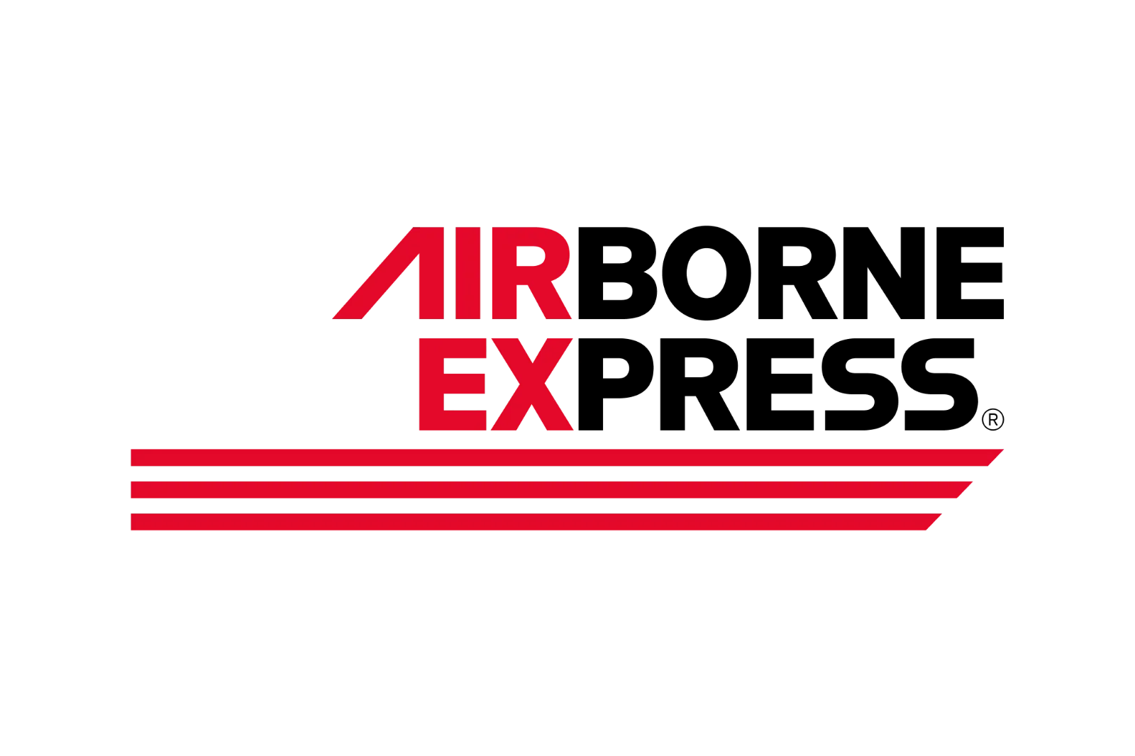 Airborne Express Red Logo on Black Background Free PNG