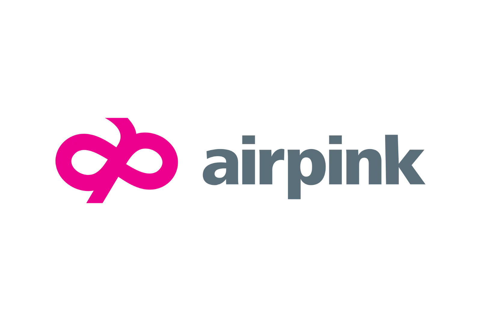 Airpink Logo with Magenta Loop Symbol Free PNG