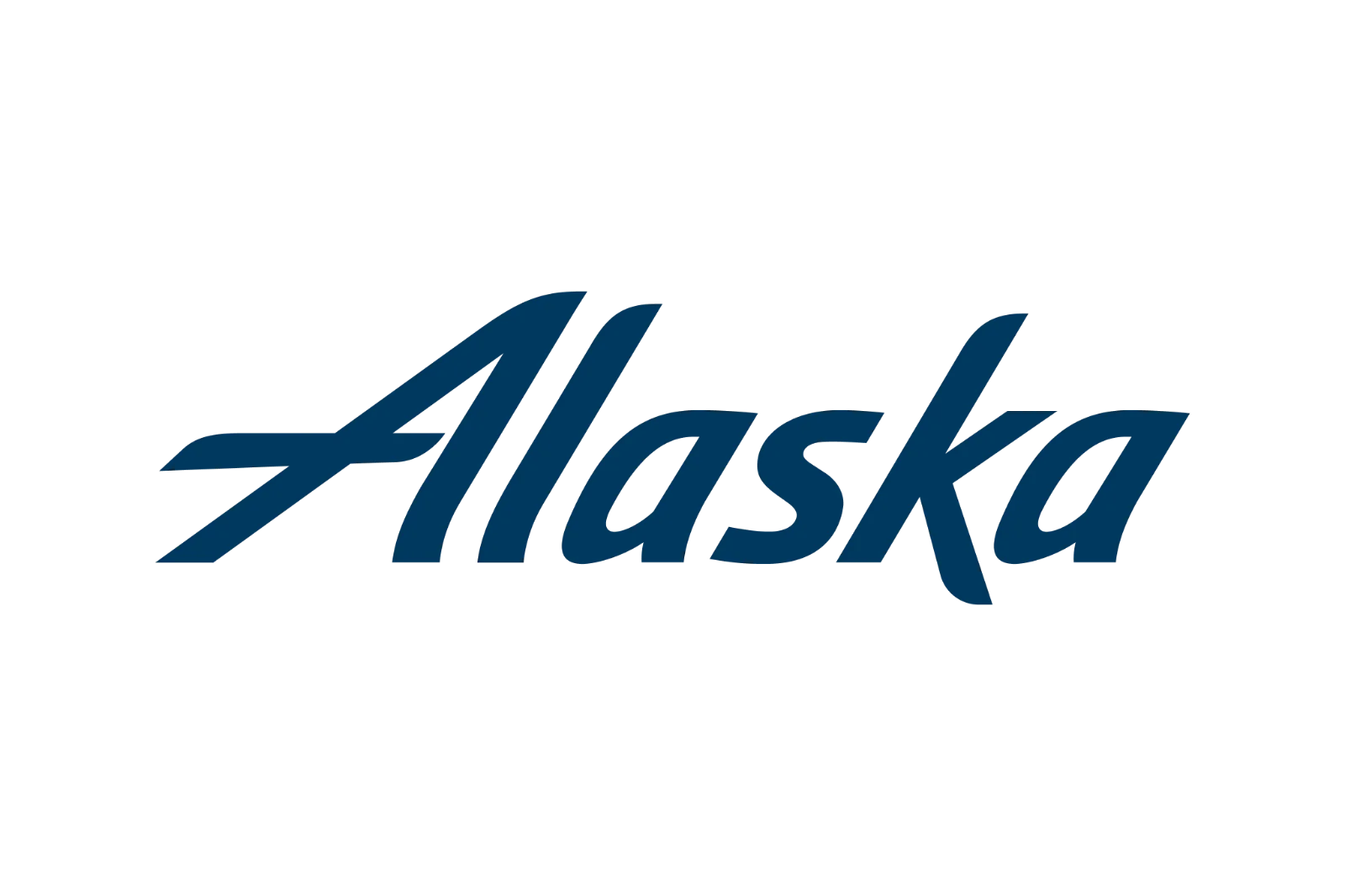Alaska Airlines Blue Wordmark Free PNG