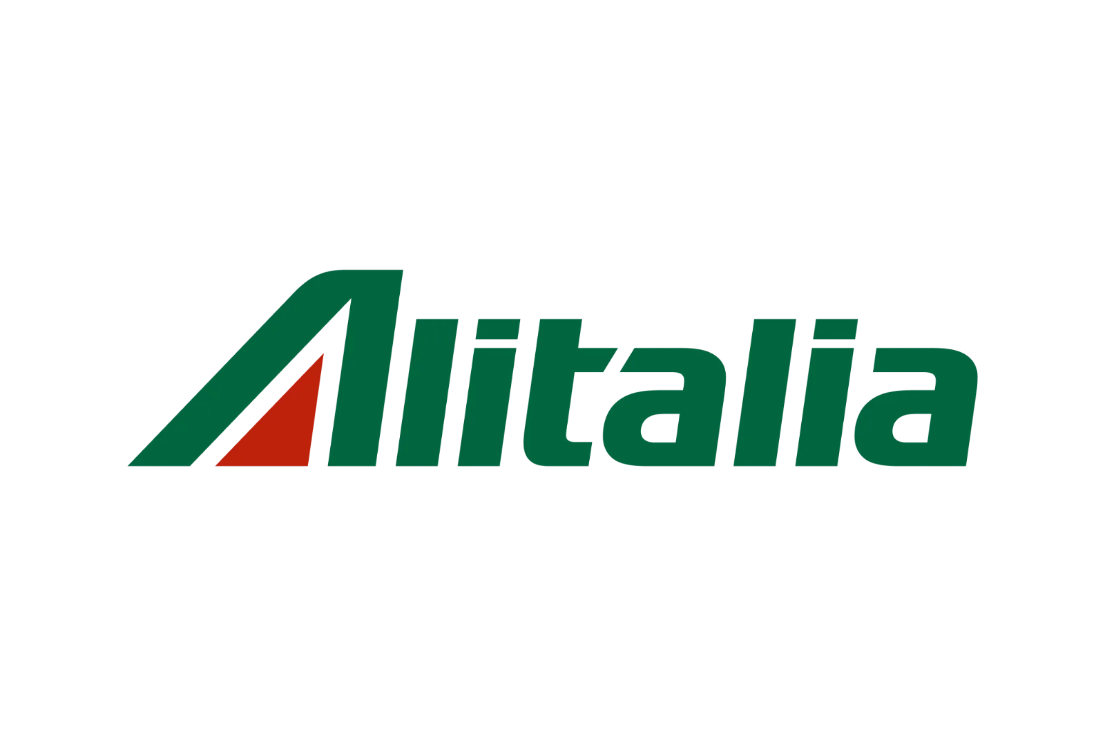 Alitalia Green and Red Airline Wordmark Free PNG