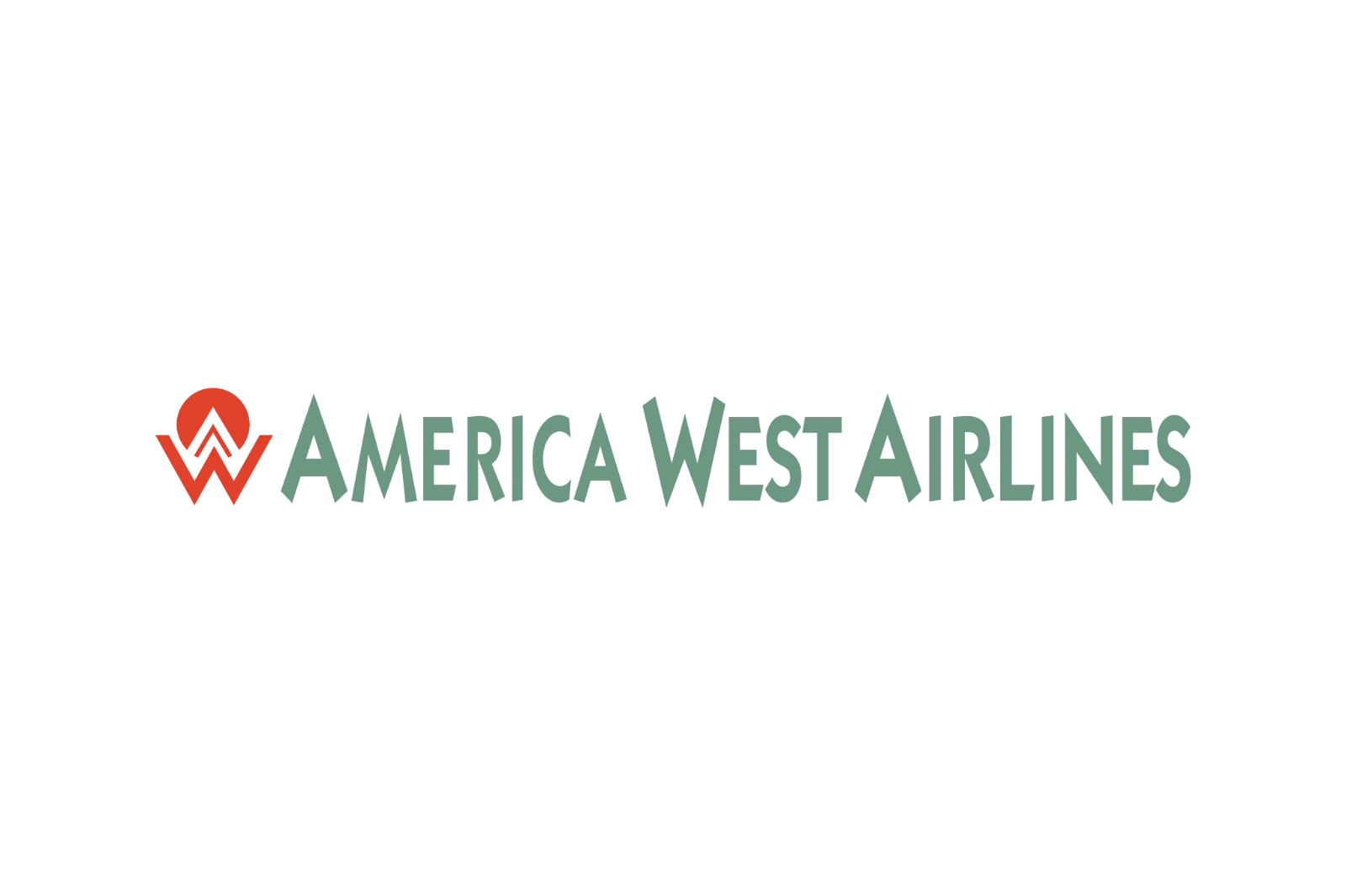 America West Airlines Logo on Black Background Free PNG