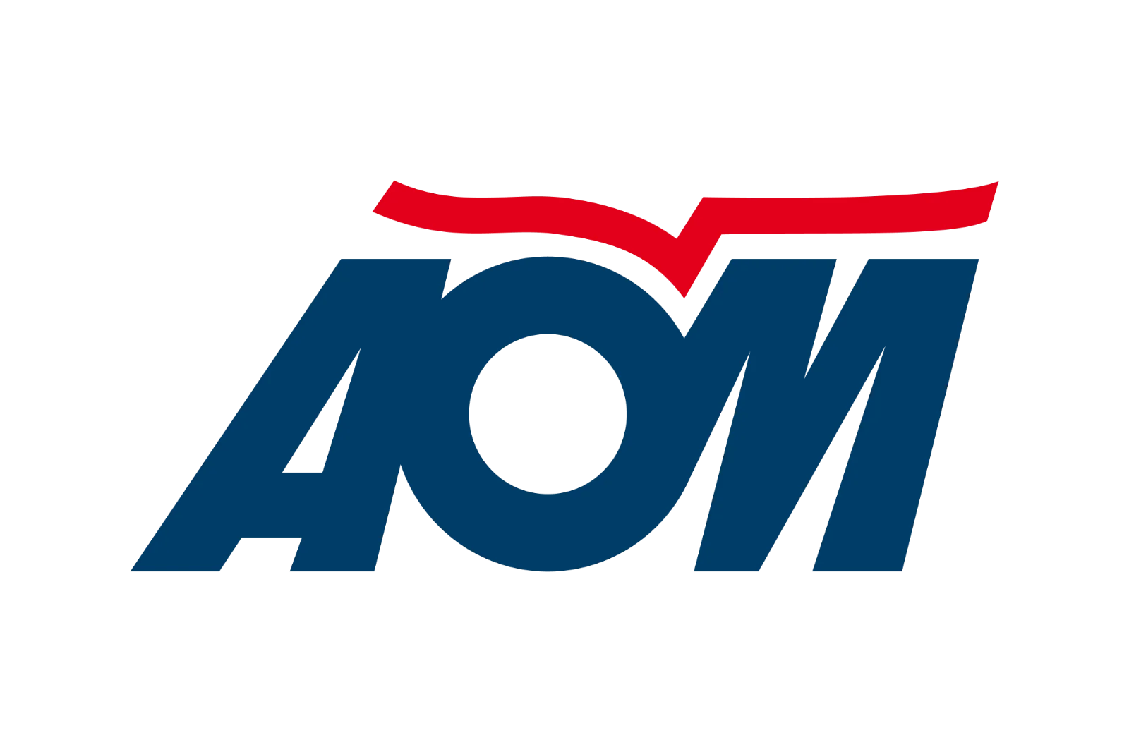 AOM French Airlines Logo in Blue and Red | Free PNG