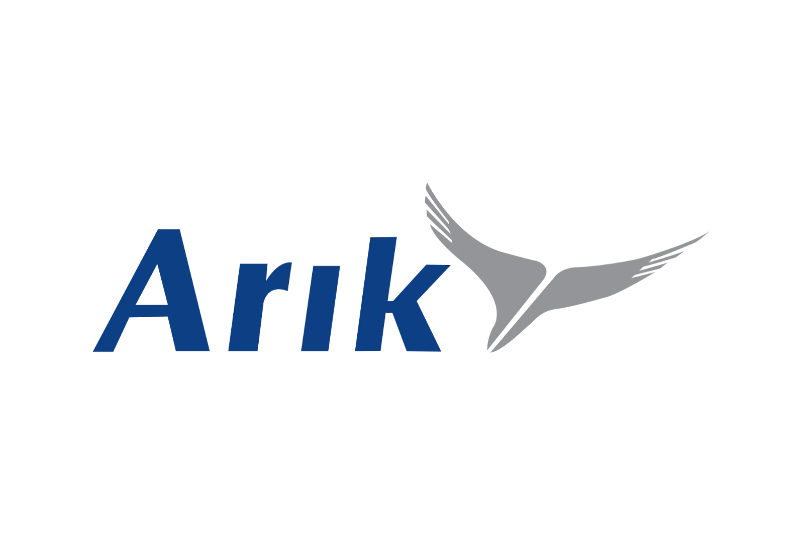 Arik Air Blue Wordmark and Bird Emblem Free PNG