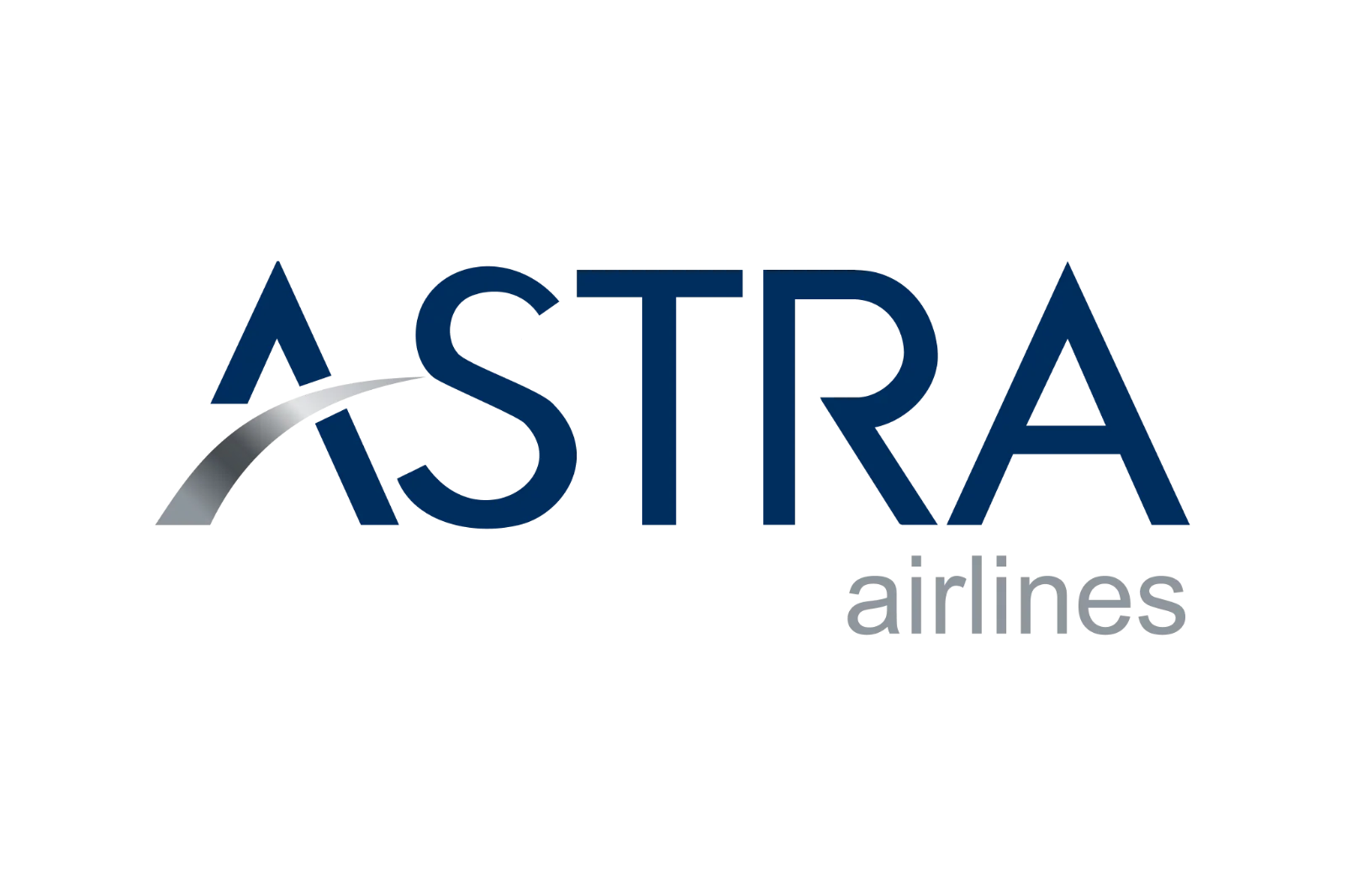 Astra Airlines Blue and Gray Logo Free PNG
