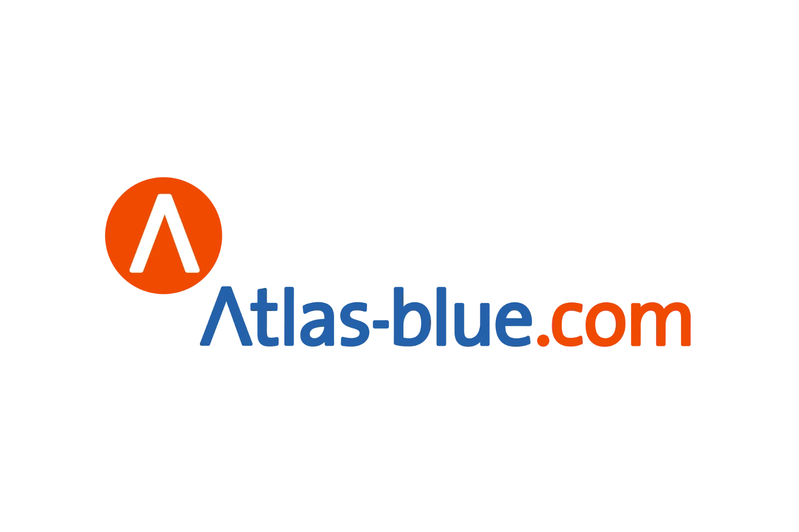 Atlas-blue.com Logo on Black Background | Free PNG