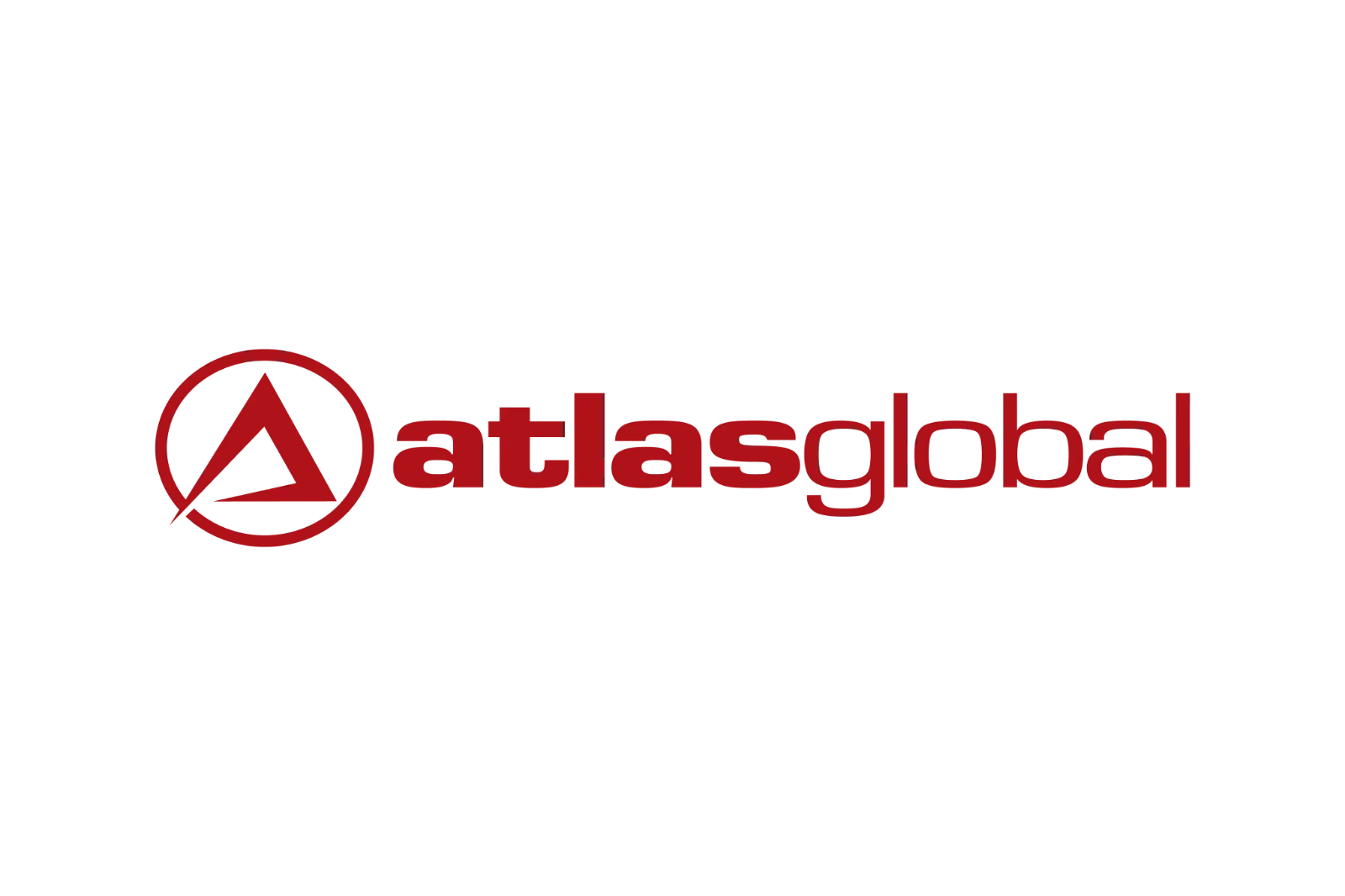 Atlasglobal Red Wordmark and Emblem Free PNG
