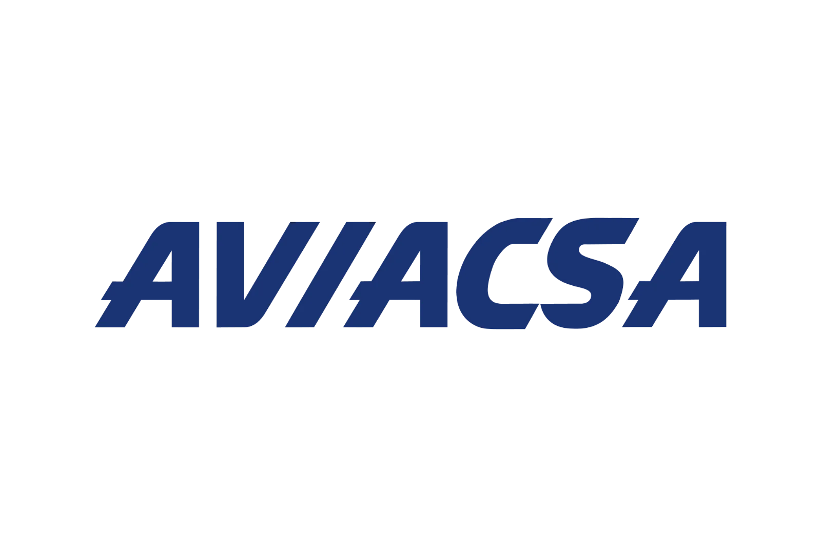 Aviacsa Blue Italic Wordmark Free PNG