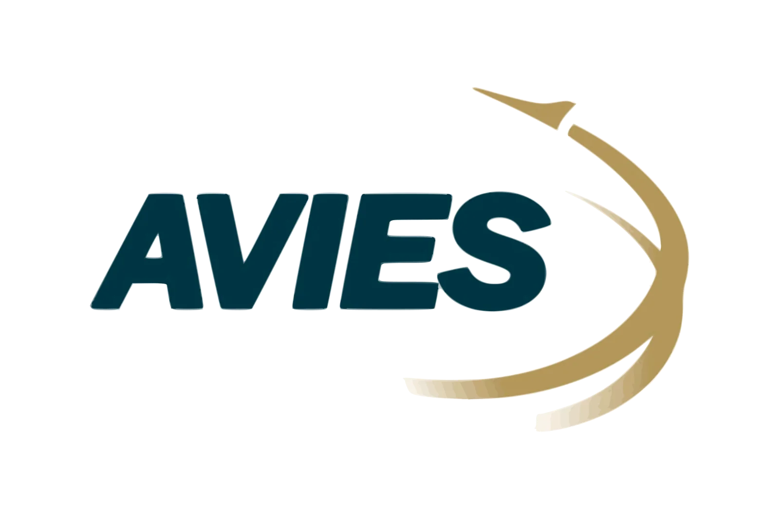AVIES Wordmark with Gold Arrow Free PNG