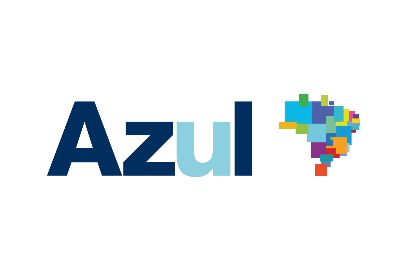 Azul Airlines Logo and Brazil Map Free PNG