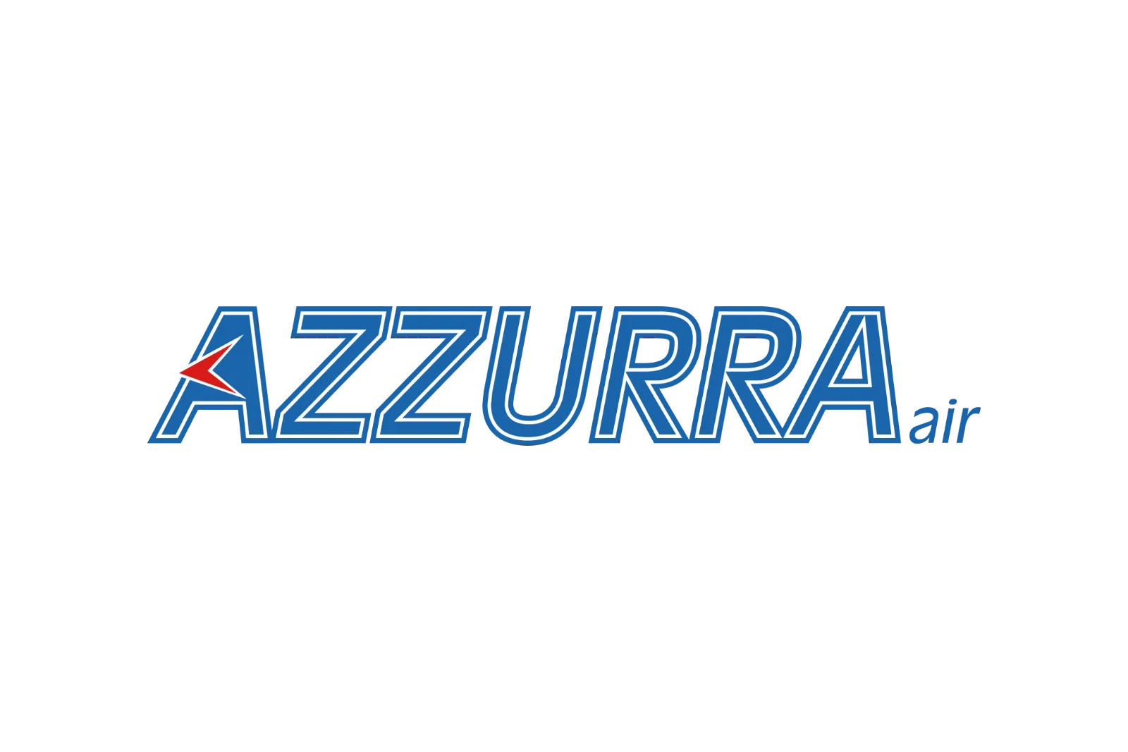 Azzurra Air Blue and White Logo with Red Accent Free PNG
