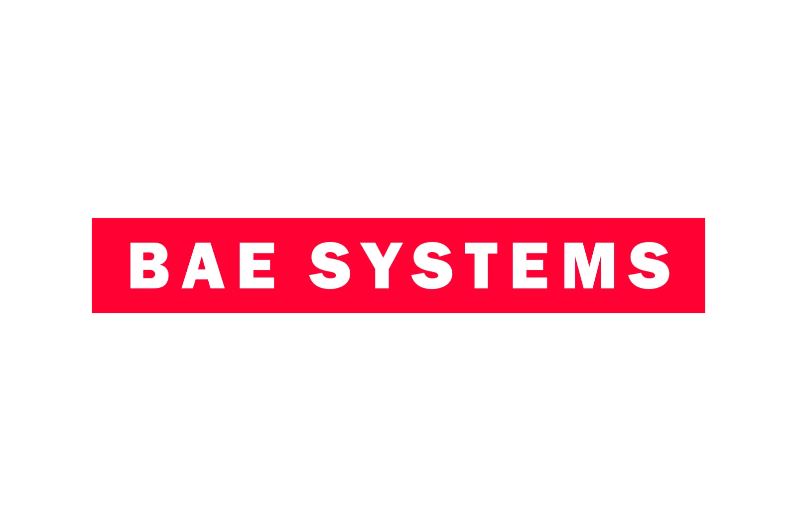 BAE Systems Wordmark on Red Banner Free PNG