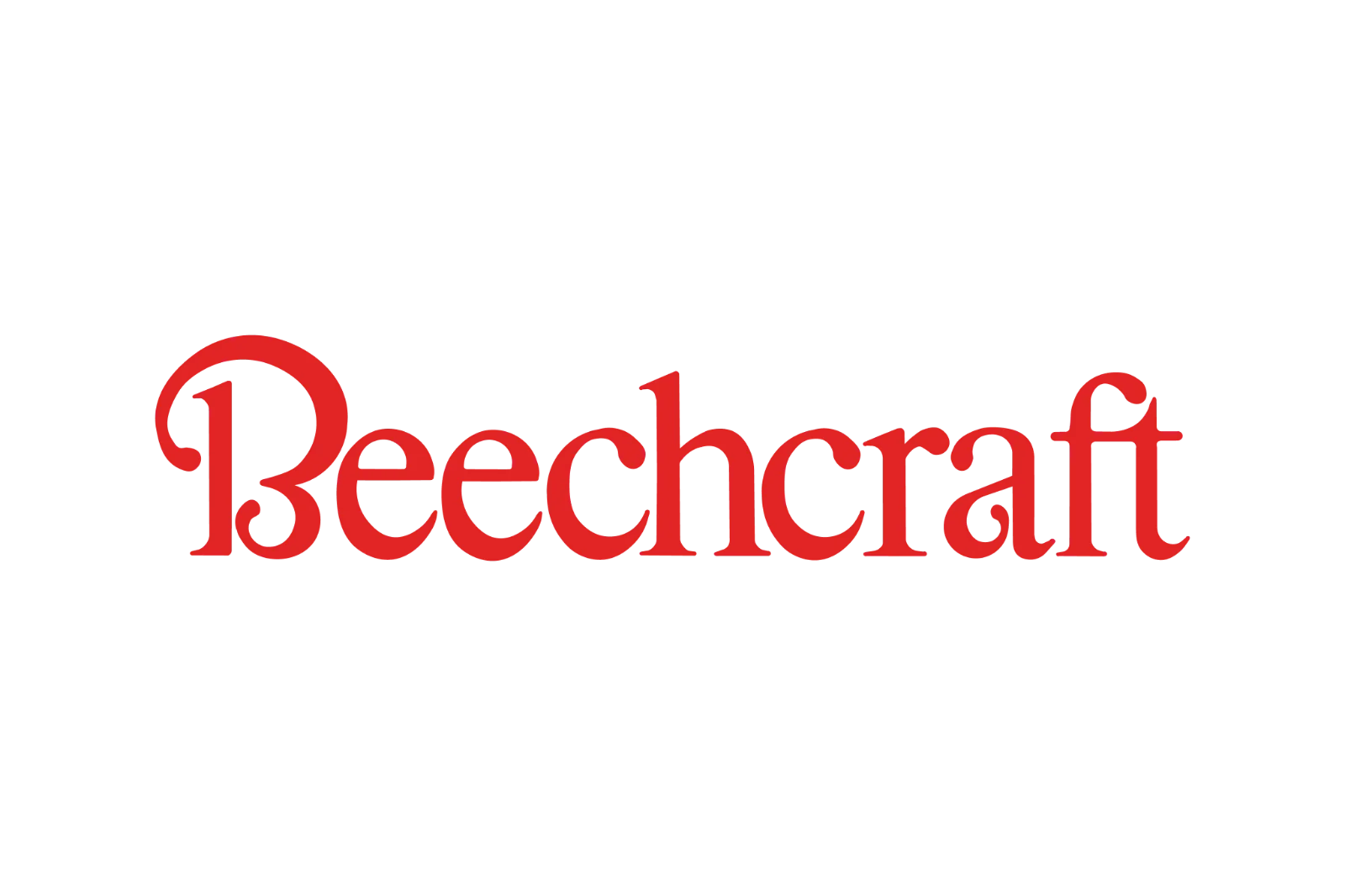 Beechcraft Red Serif Wordmark Free PNG