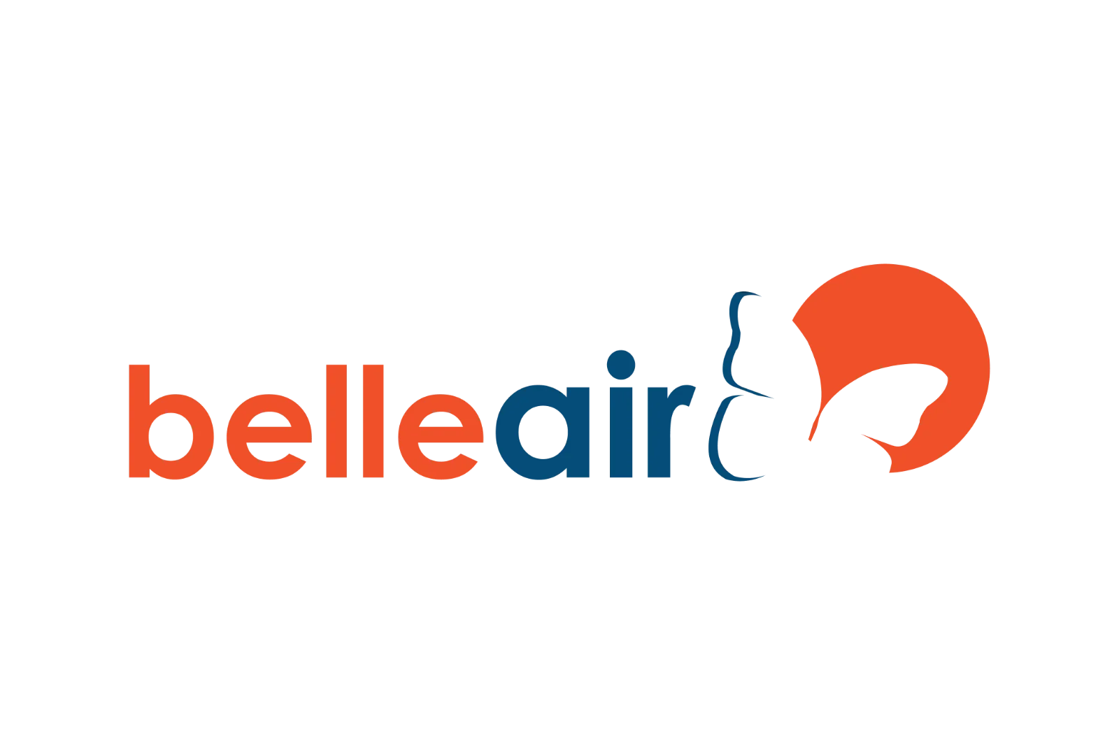 Belle Air Europe Logo with Orange Bird Emblem | Free PNG