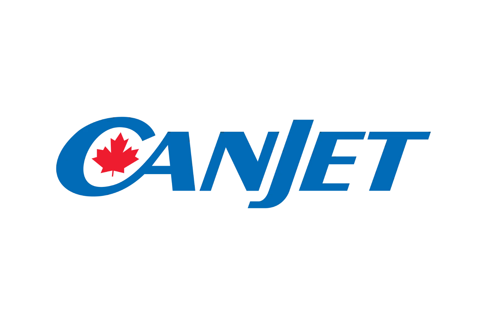 CanJet Airline Logo with Canadian Maple Leaf Free PNG