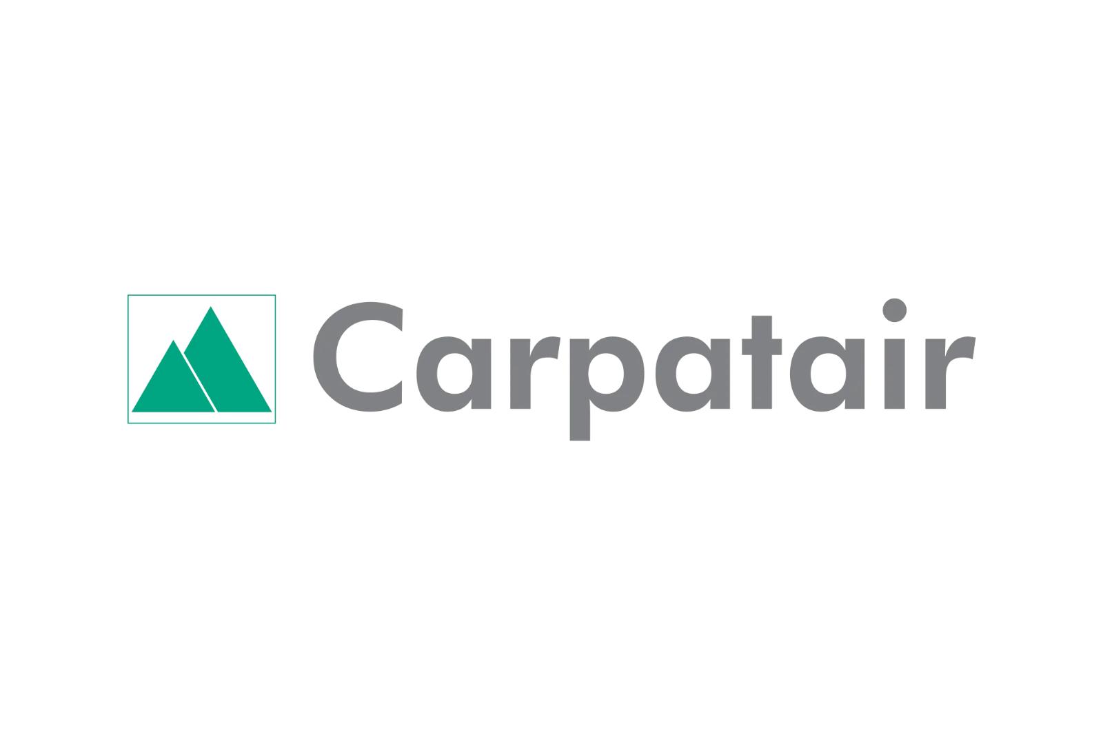 Carpatair Logo with Teal Mountain Emblem Free PNG