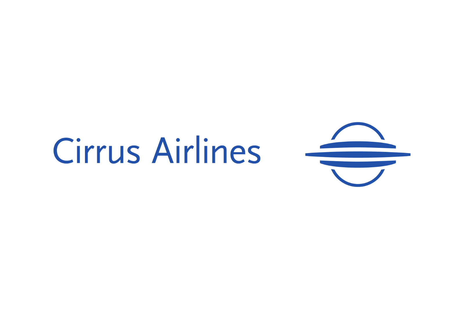 Cirrus Airlines Blue Wordmark and Emblem Free PNG
