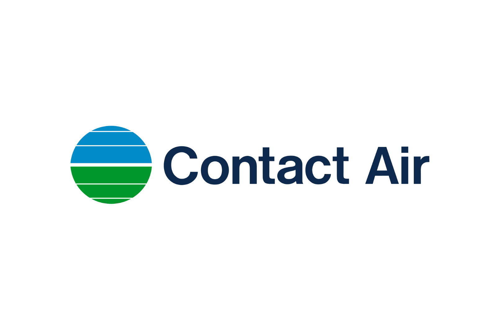 Contact Air Logo with Blue and Green Circle Free PNG