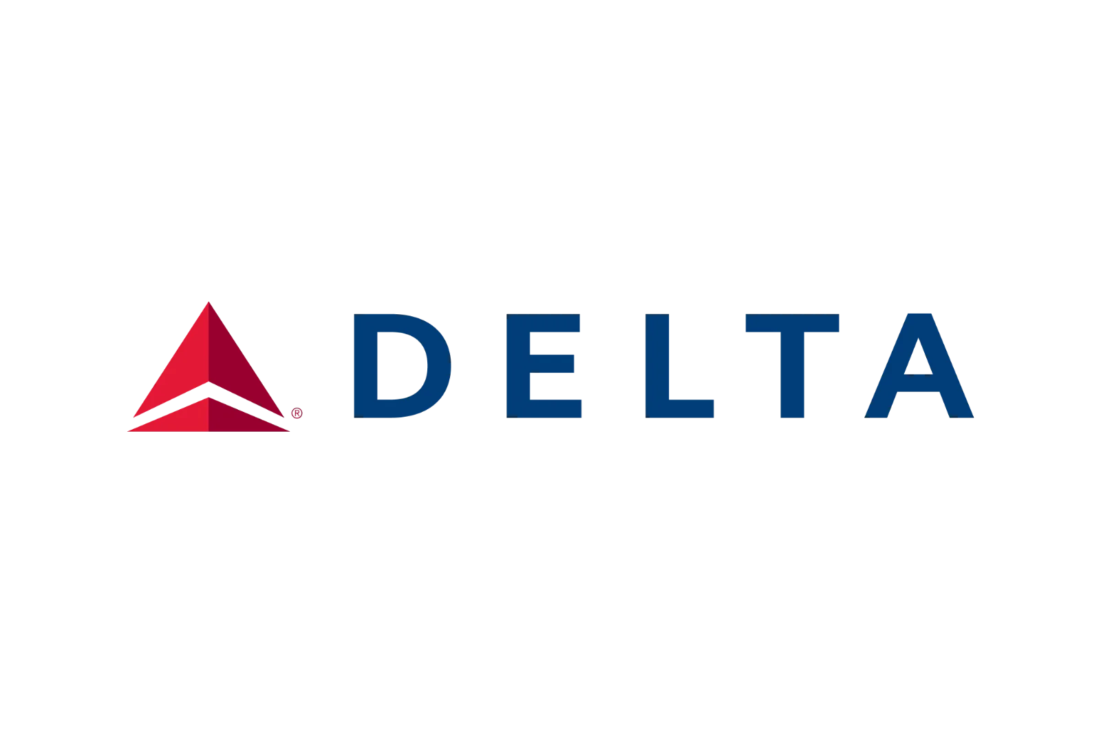 Delta Air Lines Logo on Black Background Free PNG