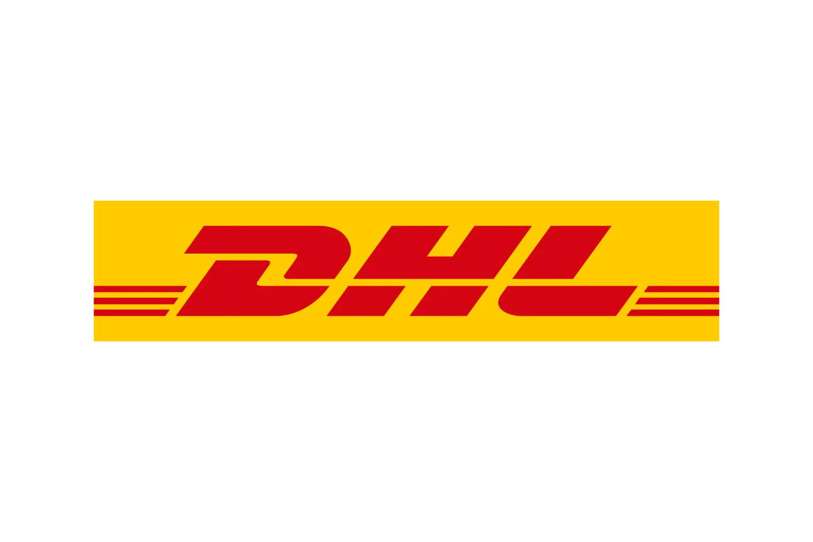DHL Logo on Yellow Panel Free PNG