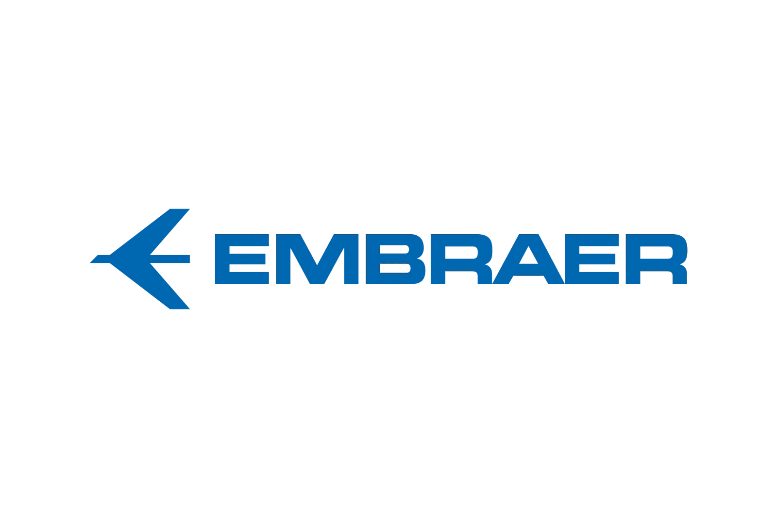 Embraer Blue Wordmark and Wing Emblem Free PNG