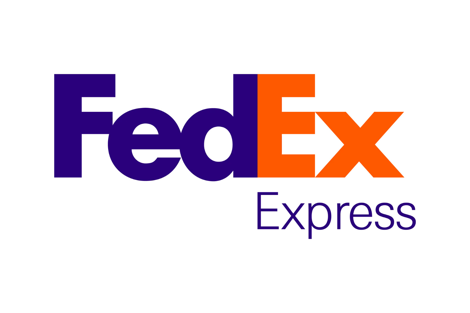 FedEx Express Logo on Black Background Free PNG