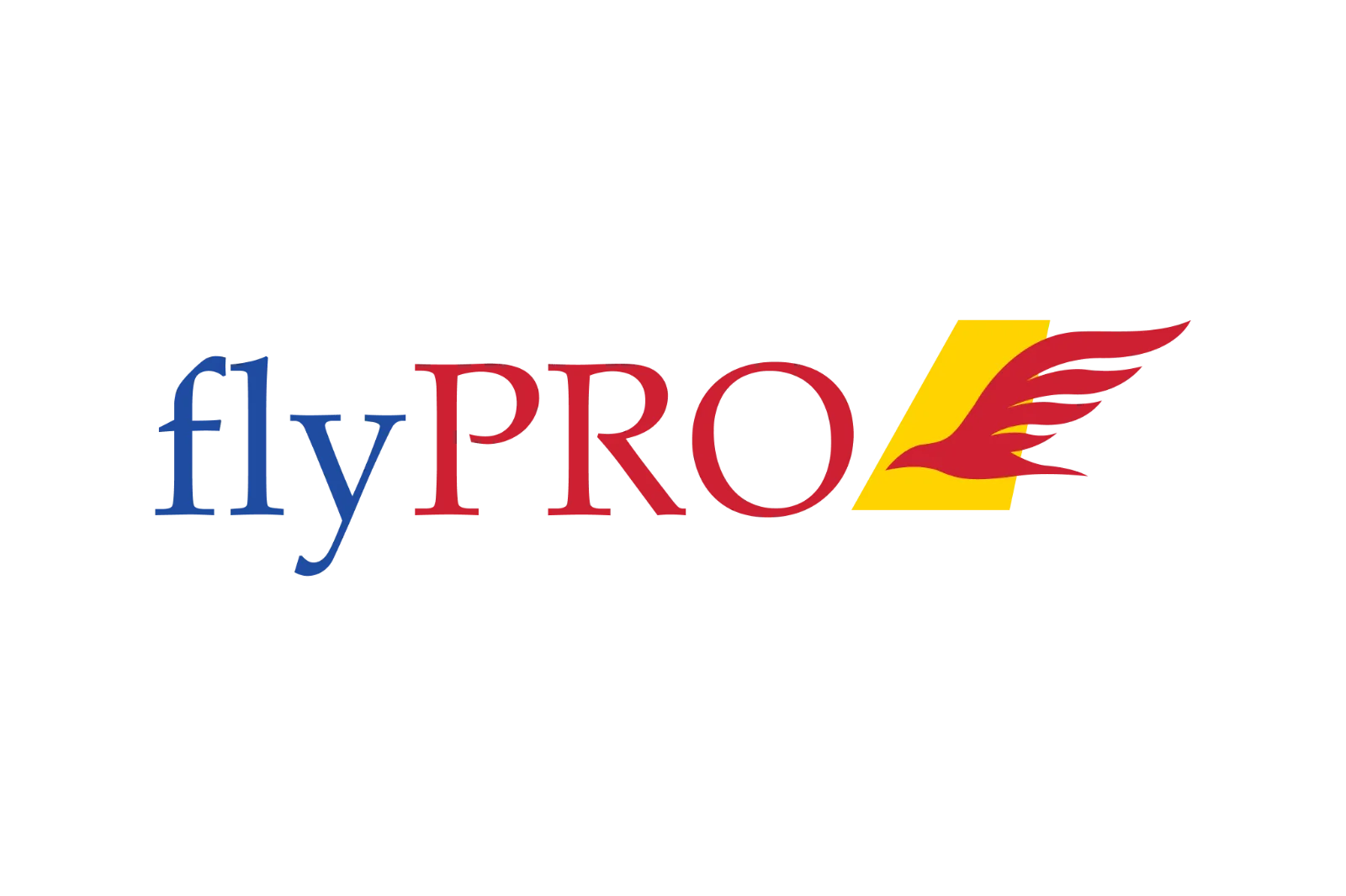 FlyPRO Wordmark with Feather Logo Free PNG