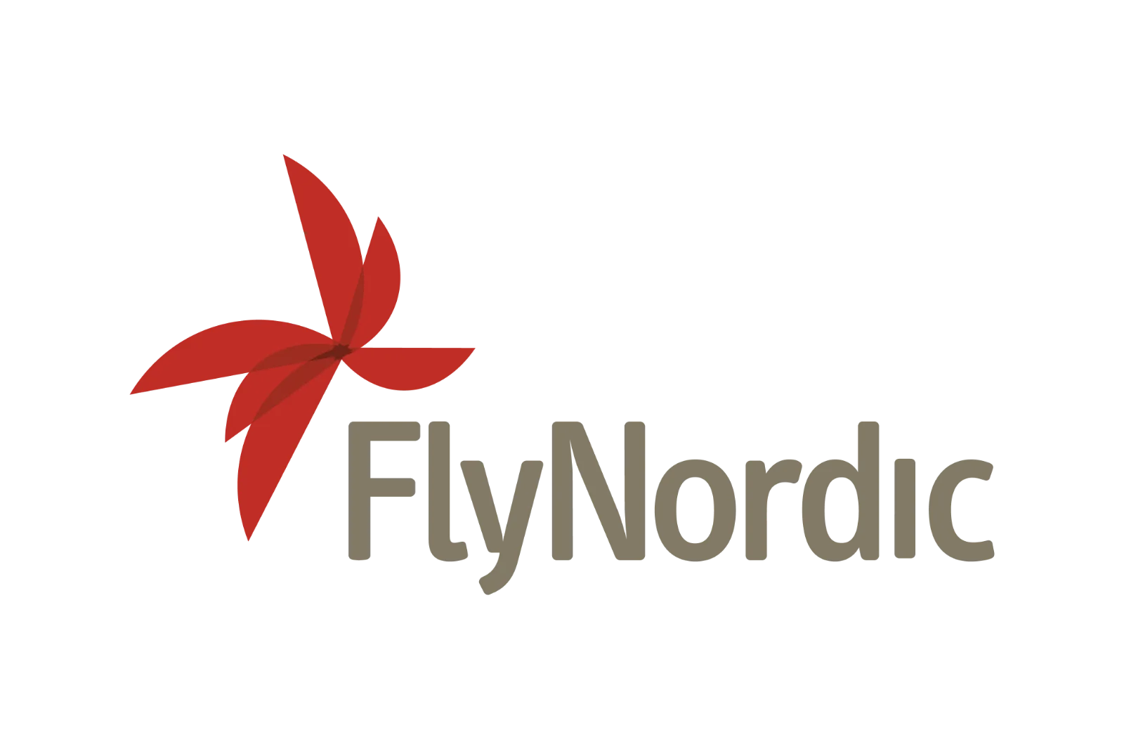 FlyNordic Logo with Red Pinwheel | Free PNG
