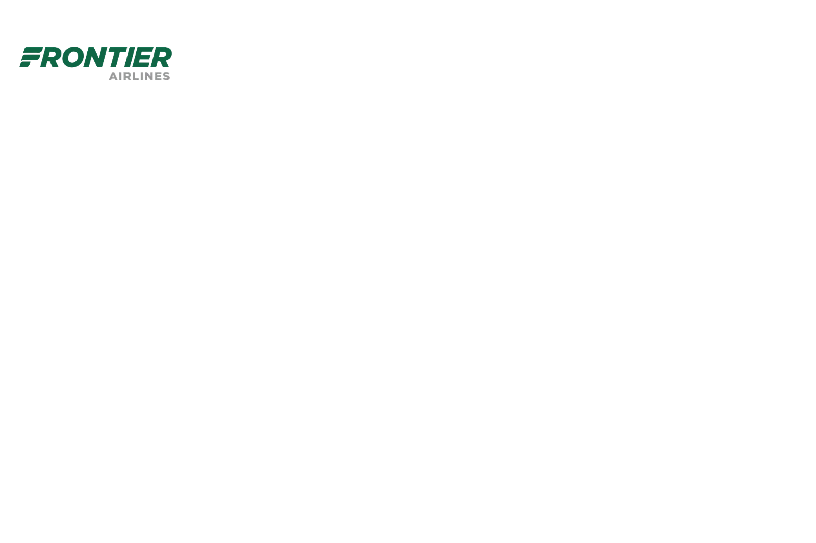 Frontier Airlines Green Wordmark Logo Free PNG