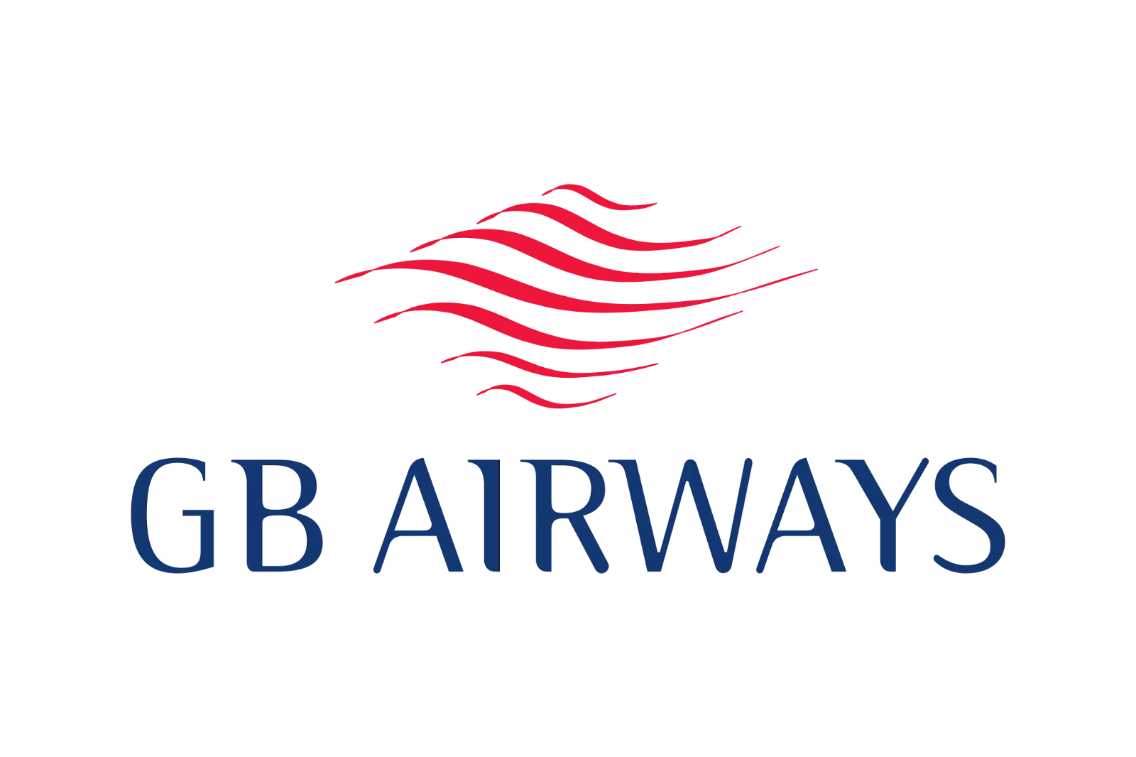GB Airways Logo with Red Wave Emblem Free PNG
