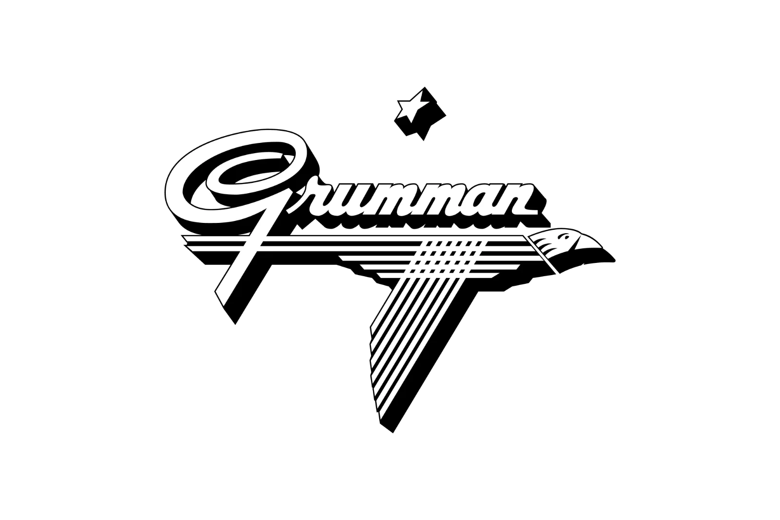 Grumman Aviation Logo with Eagle and Star Free PNG