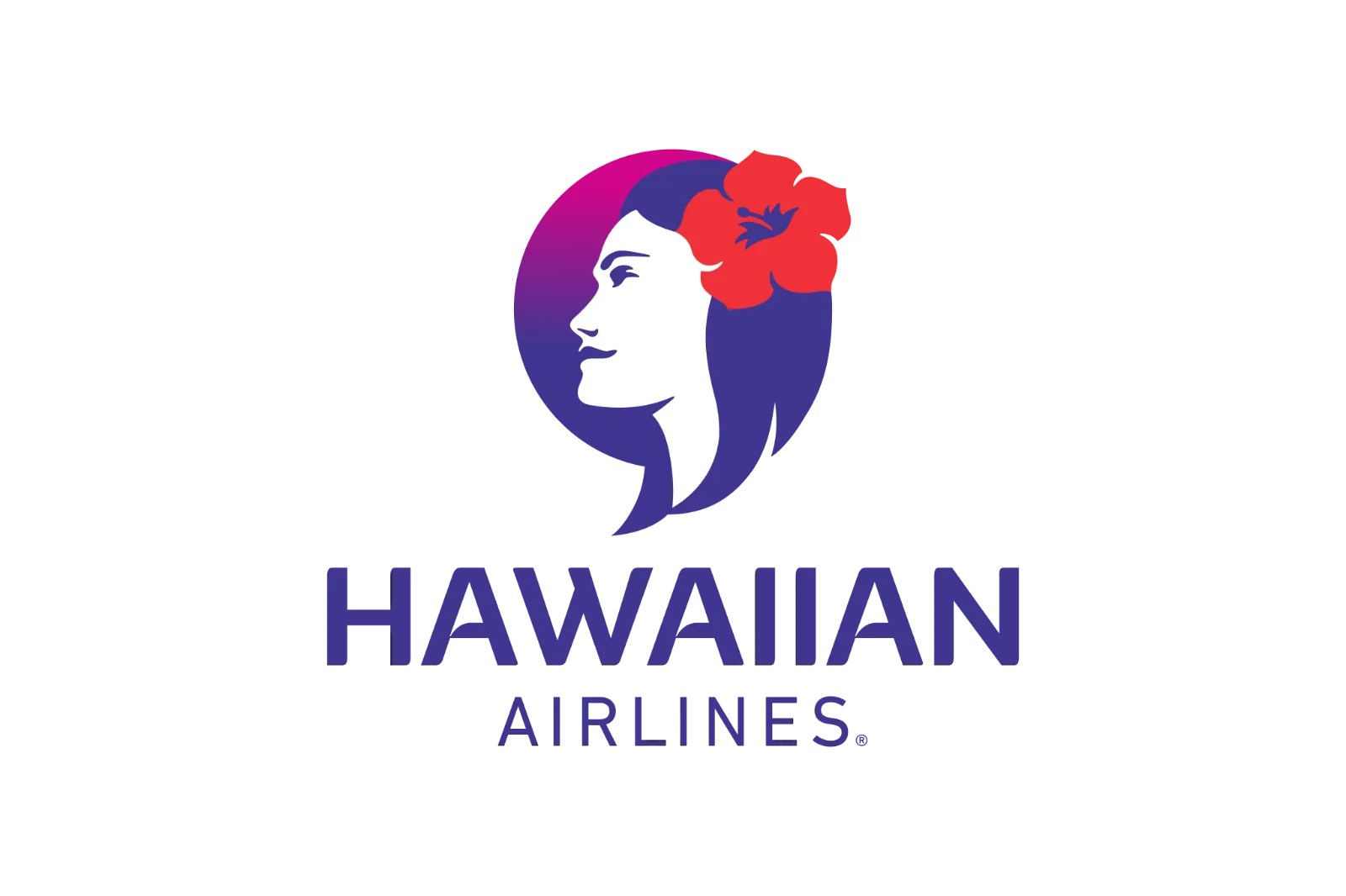 Hawaiian Airlines Woman and Hibiscus Logo Free PNG