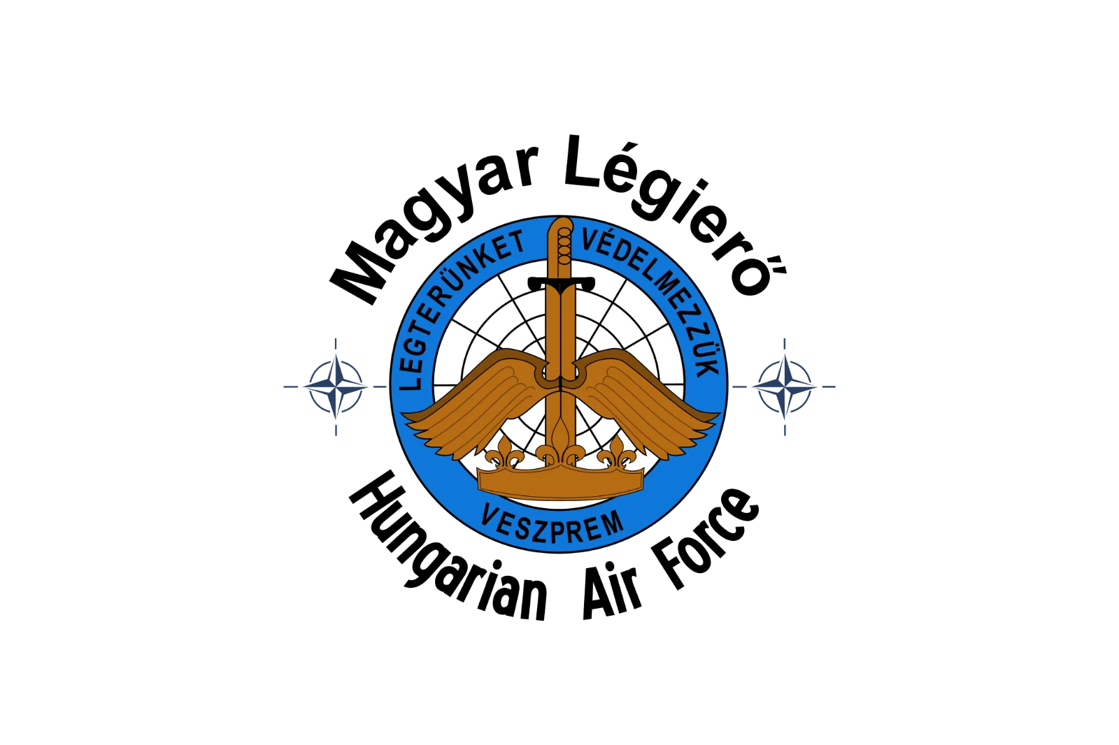Hungarian Air Defense Emblem with Winged Sword | Free PNG