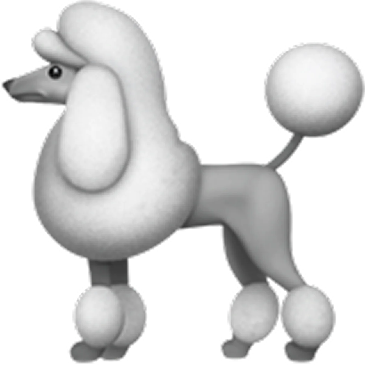 Cute 3D Poodle Dog in Profile – Free PNG