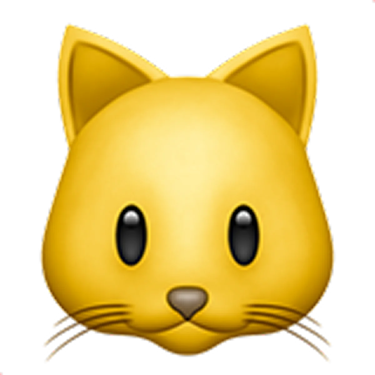 Yellow Cat Face Emoji Free PNG