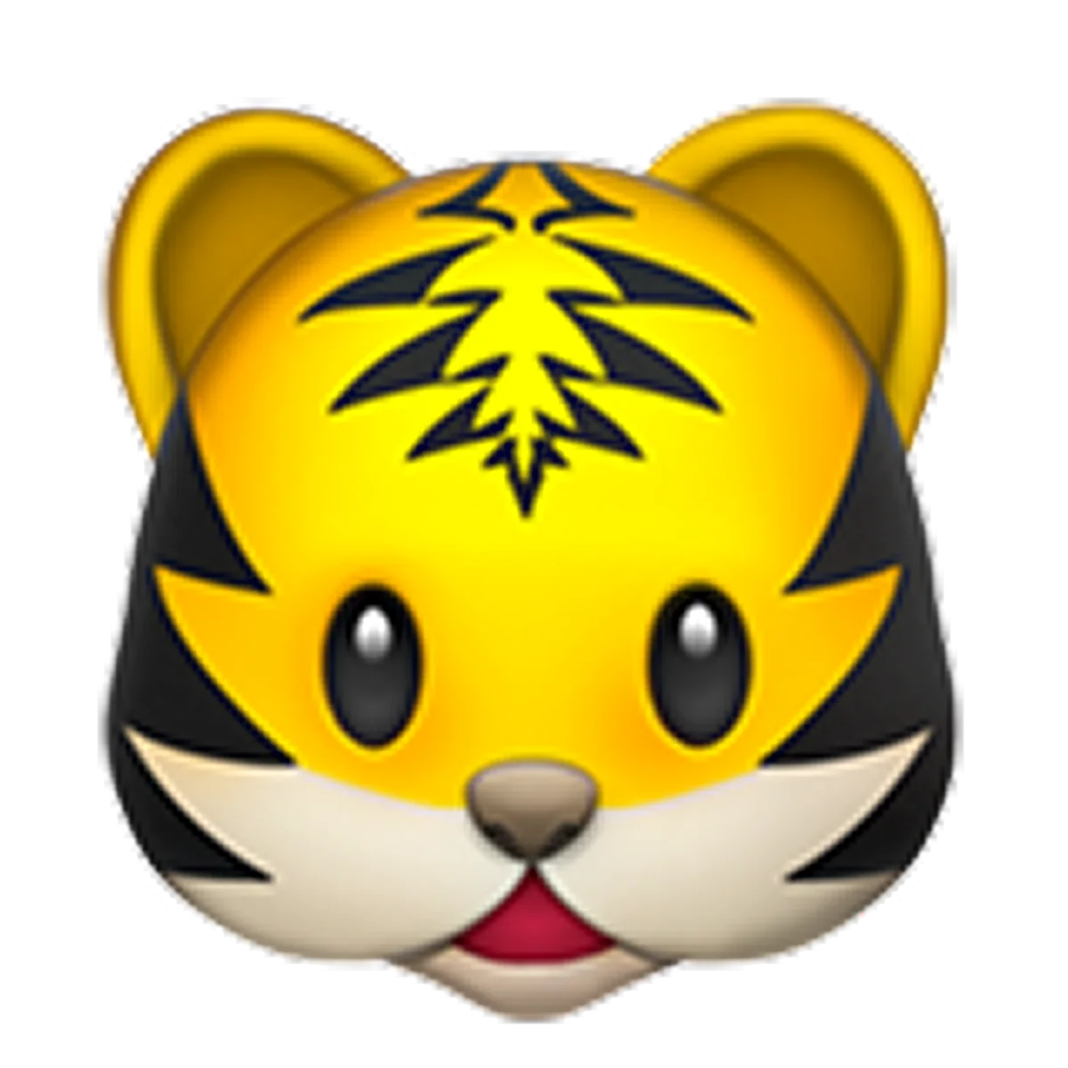Yellow Tiger Face Emoji Free PNG