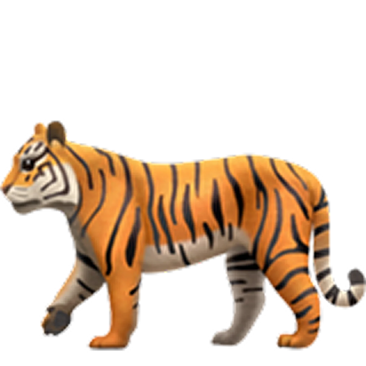Walking Orange Tiger Illustration | Free PNG