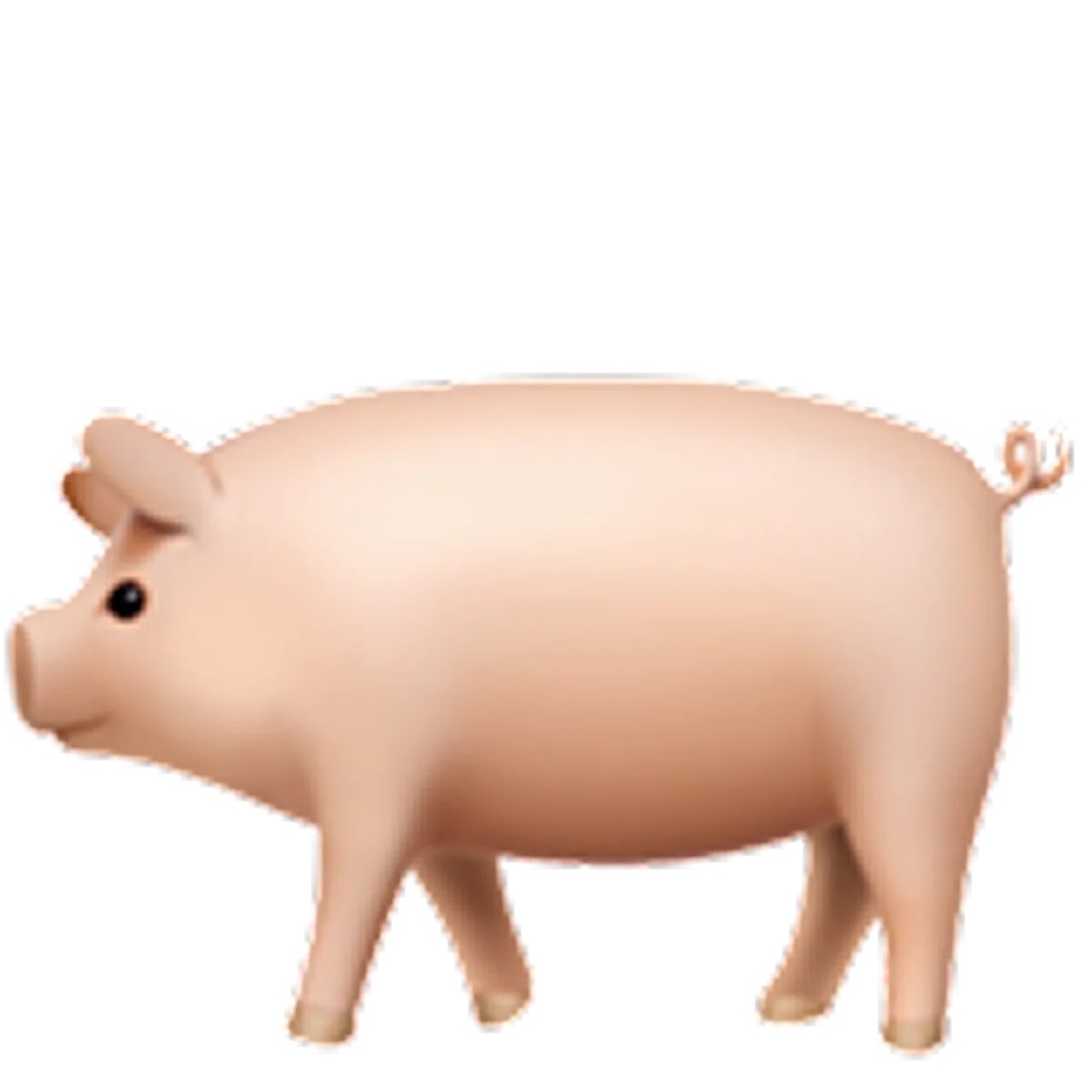 Cute Pink Pig in Side Profile Free PNG