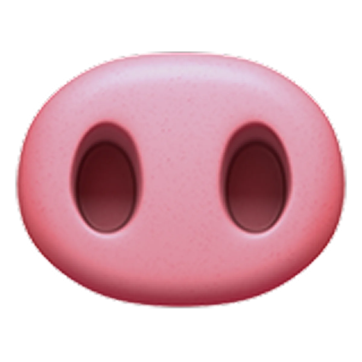 Pink Pig Snout with Dark Nostrils Free PNG