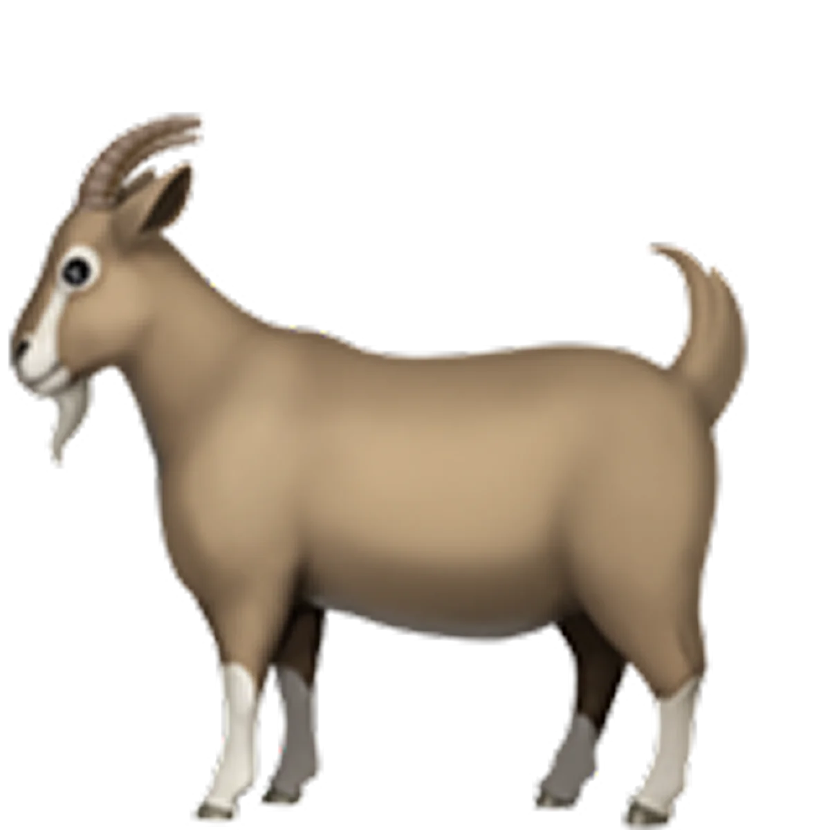 Brown Goat Standing in Profile – Free PNG