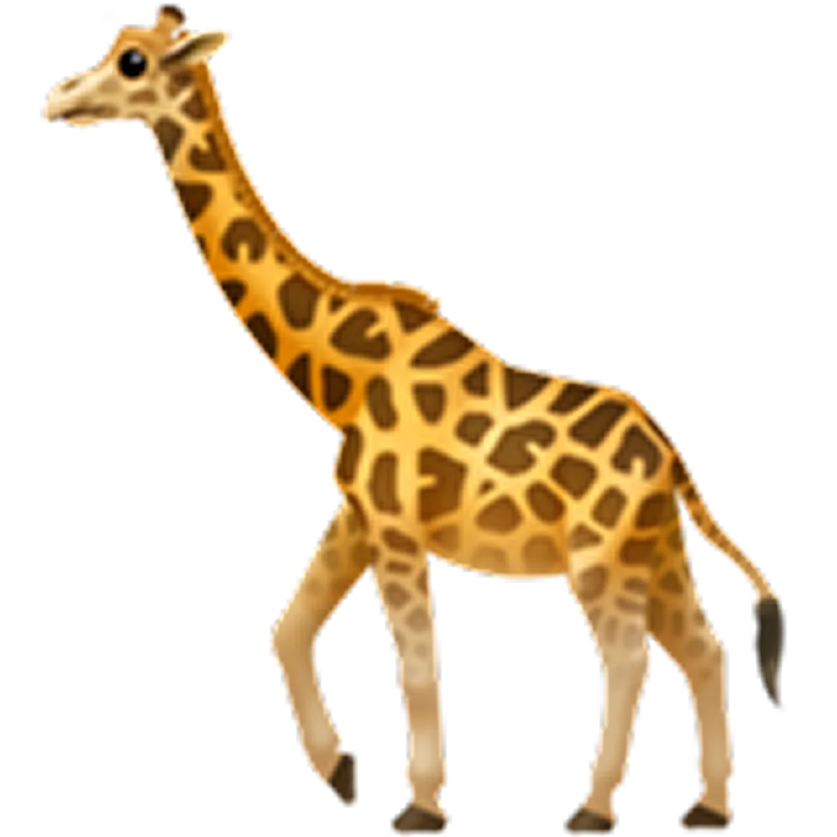 Standing Giraffe Animal Illustration Free PNG
